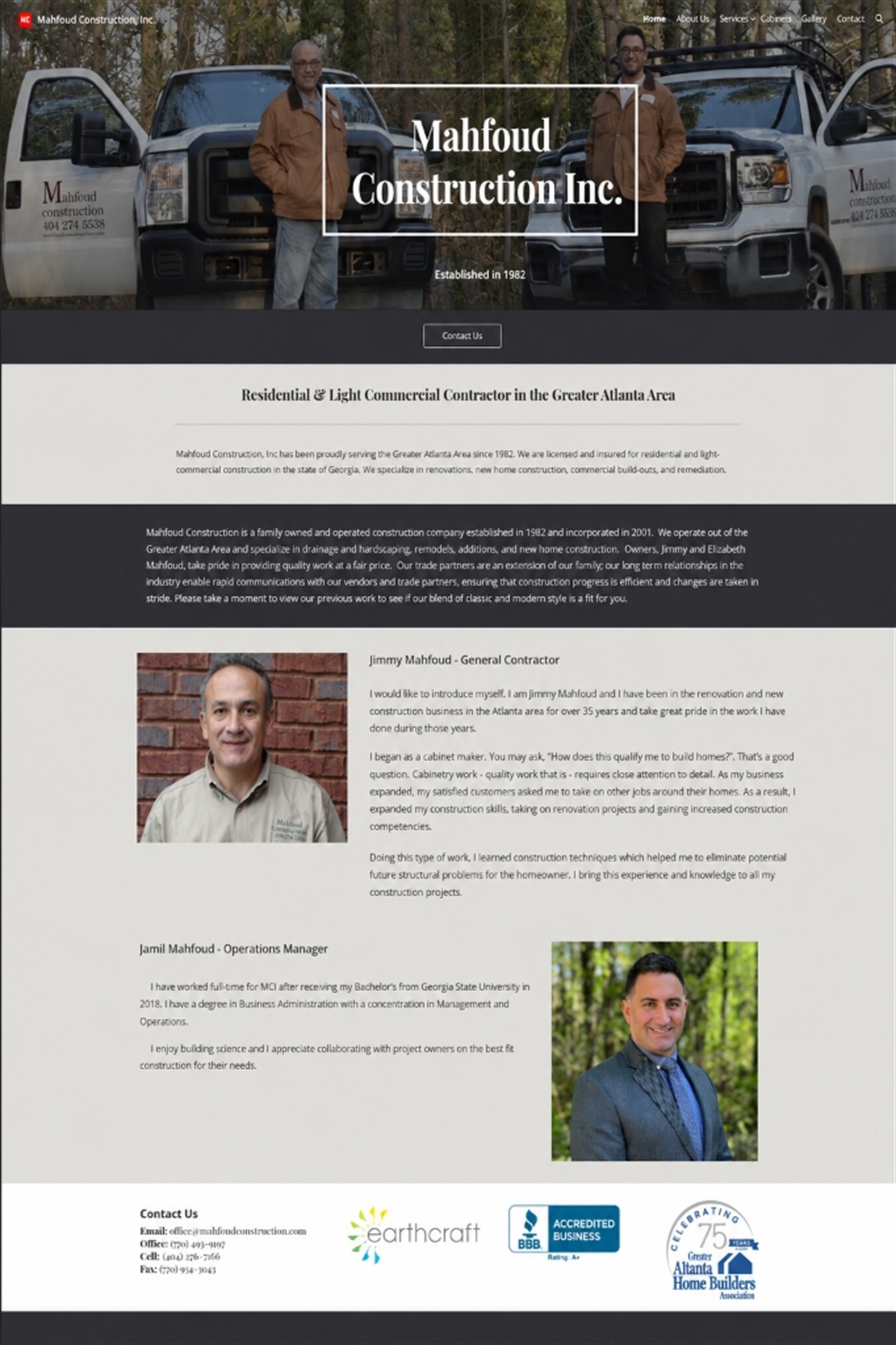 Mahfoud Construction Original Website